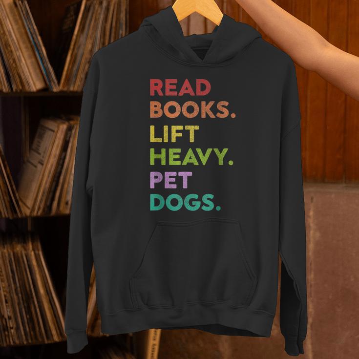 Retro Read Books Lift Heavy Pet Dogs Gym Book Lover Unisex Hoodie Retro Read Books Lift Heavy Pet Dogs Gym Book Lover Unisex Hoodie