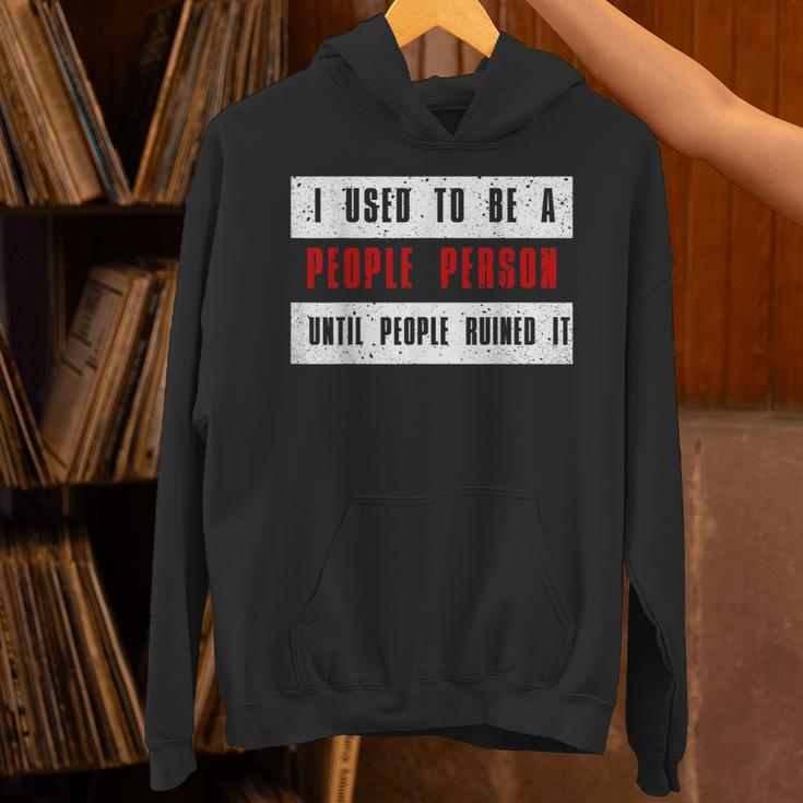 Retro Sarcastic Introvert I Used To Be A People Person Unisex Hoodie Retro Sarcastic Introvert I Used To Be A People Person Unisex Hoodie