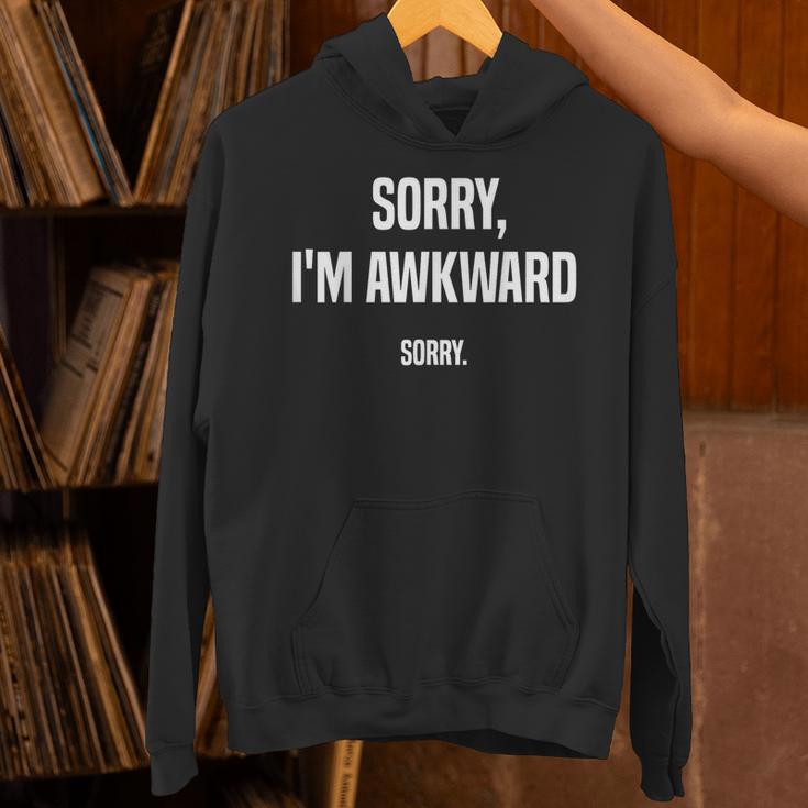 Retro Sorry I'm Awkward Sorry Introvert Awkward Unisex Hoodie