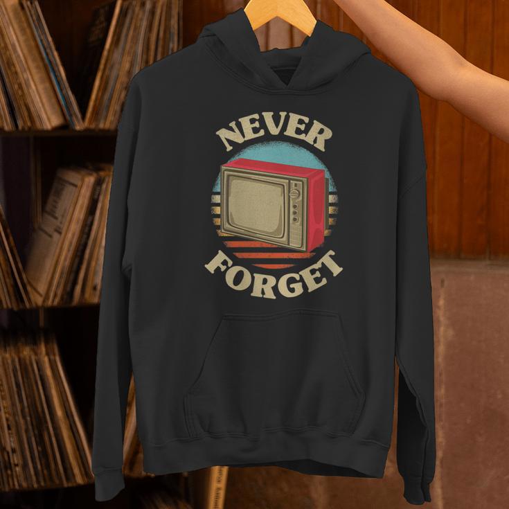 Retro TV Never Forget Nostalgia Vintage Unisex Hoodie
