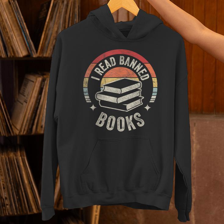Retro Vintage Banned Books Shirt I Read Banned Books Unisex Hoodie