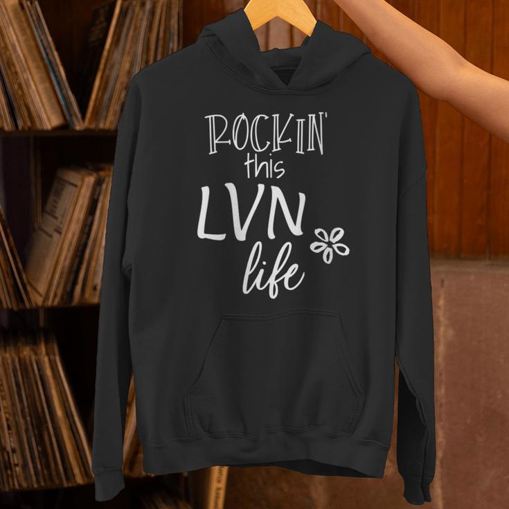 Rockin This Life Cute LVN Graphic For Nurse Graduation Unisex Hoodie