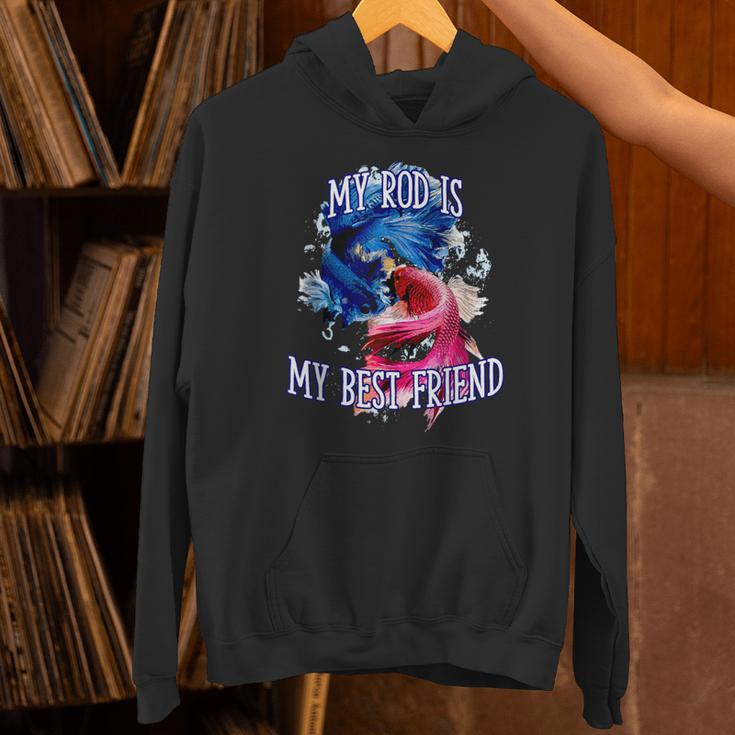 My Rod Is My Best Friend Introvert Fishing Antisocial Unisex Hoodie My Rod Is My Best Friend Introvert Fishing Antisocial Unisex Hoodie