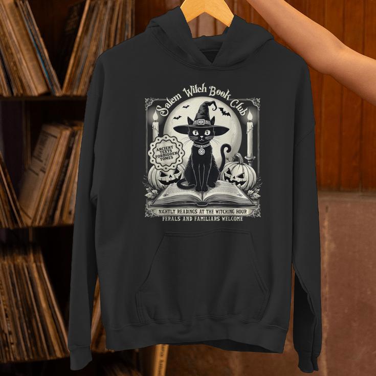Salem Witch Book Club Vintage Halloween Cat Book Lover Unisex Hoodie Salem Witch Book Club Vintage Halloween Cat Book Lover Unisex Hoodie