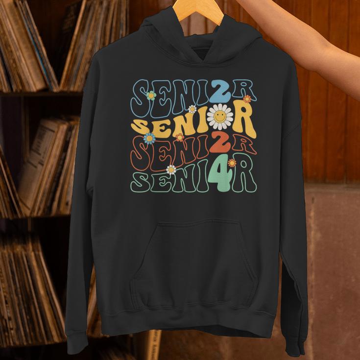 Senior 2024 Groovy Retro Class Of 2024 Graduation Senior 24 Unisex Hoodie