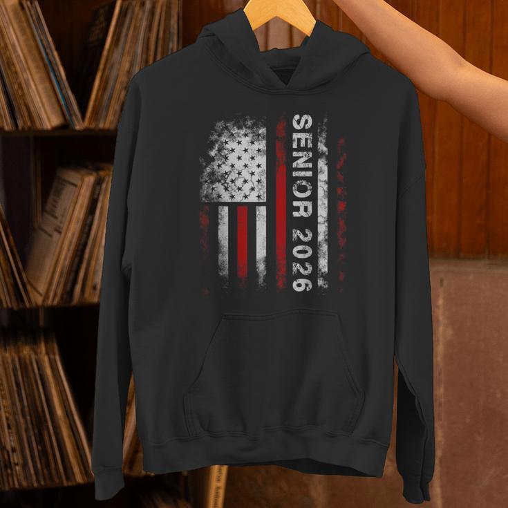 Senior 2026 American Flag Shirt USA Graduation Class Of 2026 Unisex Hoodie