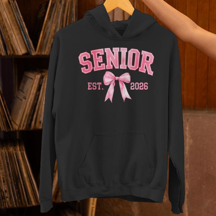 Senior 2026 Coquette Pink Bow Class Of 2026 Graduation Girls Unisex Hoodie