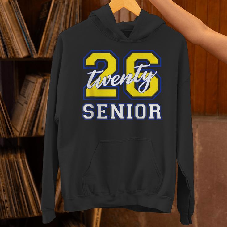 Senior Class 2026 Graduation Yellow Blue Letters Unisex Hoodie
