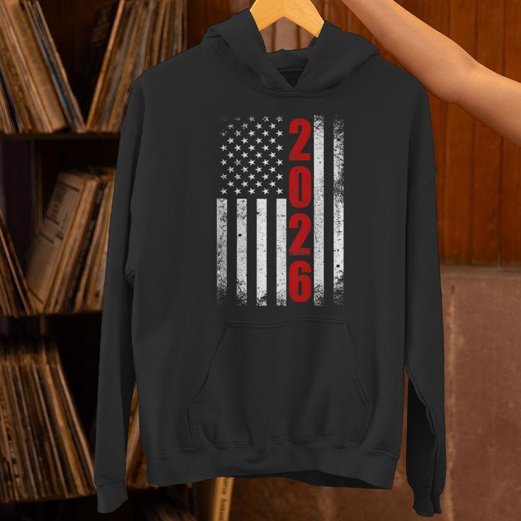 Senior Class Of 2026 Patriotic American USA Flag Graduation Unisex Hoodie