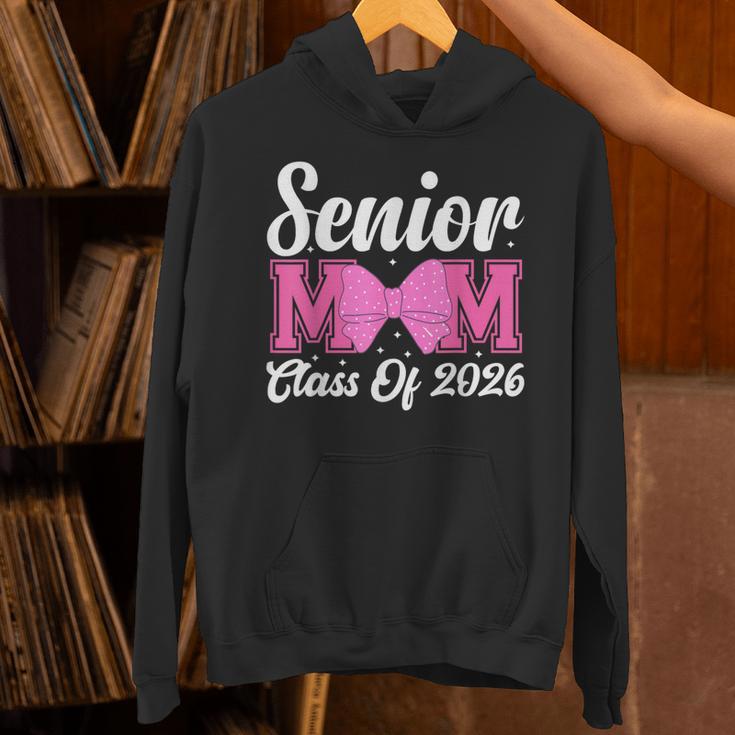 Senior Mom Class Of 2026 Pink Coquette Bow Graduation Unisex Hoodie