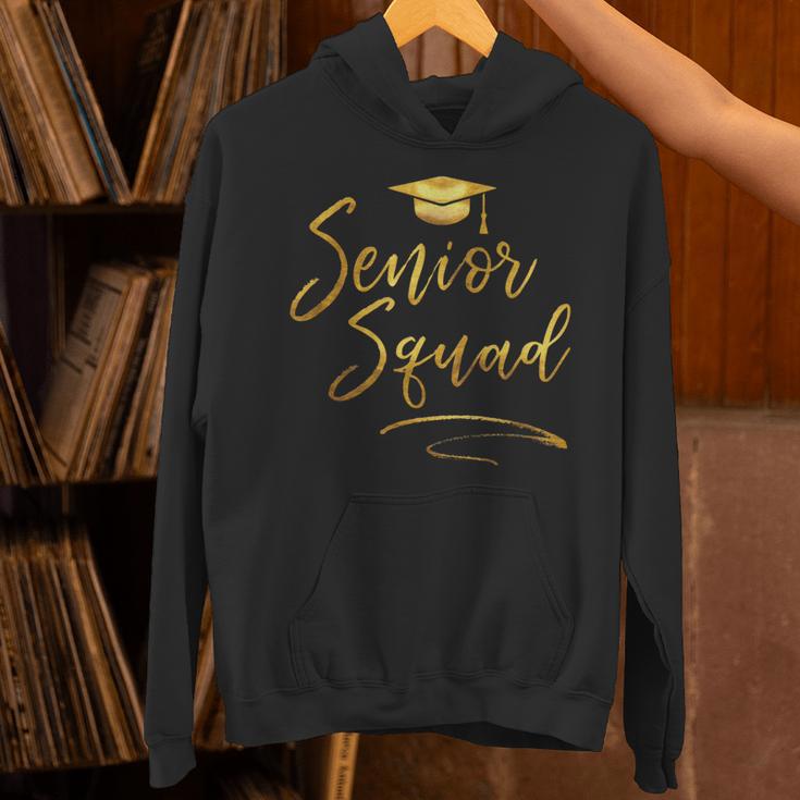 Senior Squad Graduation With Golden Cap Team Unisex Hoodie