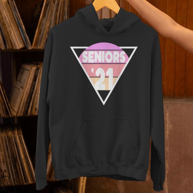 Seniors 2021 For Her Him Retro 21 Graduation Class Unisex Hoodie