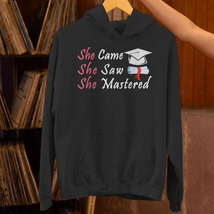 She Came She Saw She Mastered Graduation Unisex Hoodie