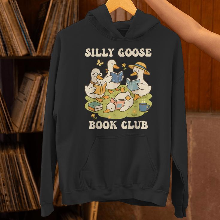 Silly-Goose Book Club Goose And Book Lovers Unisex Hoodie Silly-Goose Book Club Goose And Book Lovers Unisex Hoodie