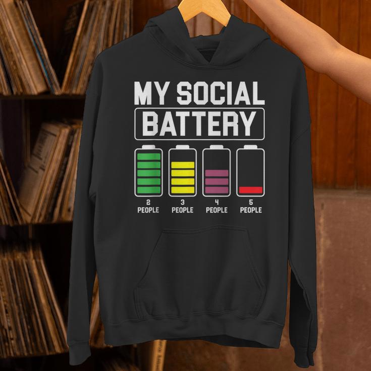 My Social Battery Introverted Low Energy Antisocial Unisex Hoodie