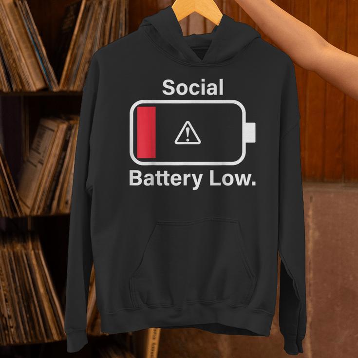 Social Battery Low Anti-Social Introvert Unisex Hoodie Social Battery Low Anti-Social Introvert Unisex Hoodie