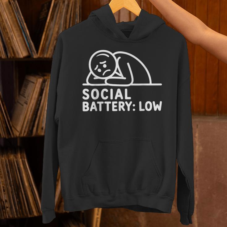 Social Battery Low Apparel Introvert Humor Unisex Hoodie
