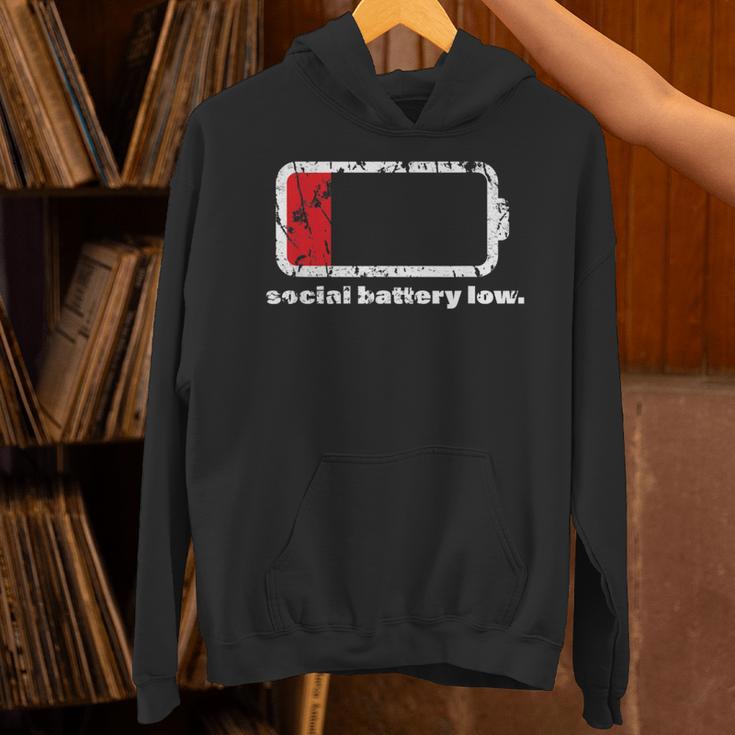 Social Battery Low Introvert Unisex Hoodie Social Battery Low Introvert Unisex Hoodie