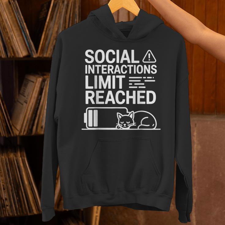 Social Interactions Limit Reached Introvert Tired Unisex Hoodie Social Interactions Limit Reached Introvert Tired Unisex Hoodie