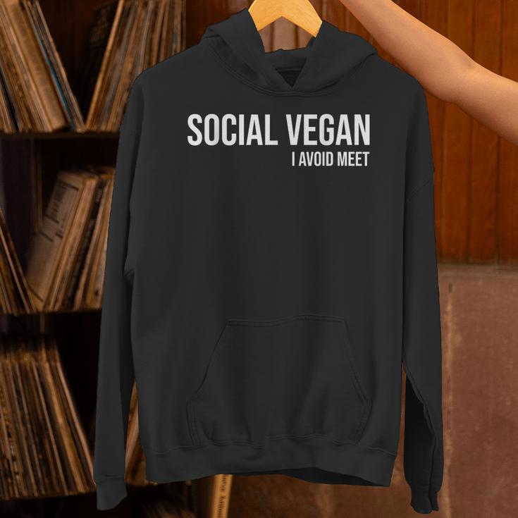 Social Vegan i Avoid Meet Introvert Sarcasm Gift Unisex Hoodie