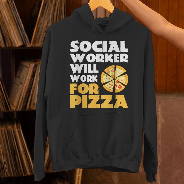 Social Worker Will Work For Pizza Graduation Unisex Hoodie