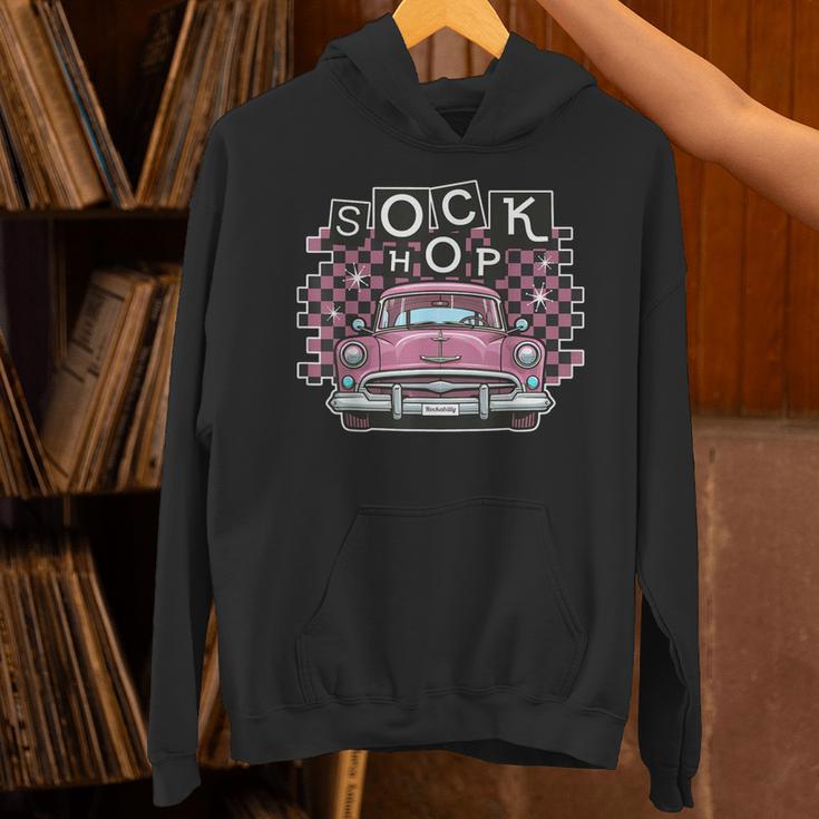 Sock Hop 50s Classic Car Nostalgia 1950s Greaser Unisex Hoodie