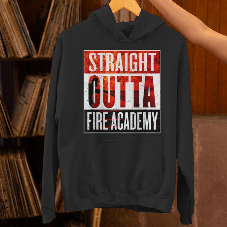 Straight Outta Fire AcademyShirt Firefighter Graduation Unisex Hoodie