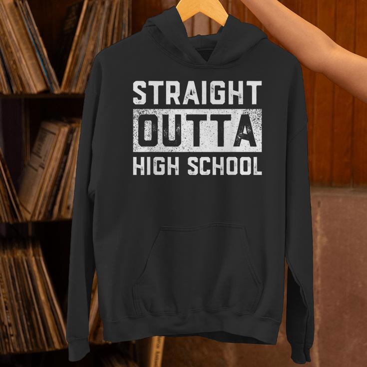 Straight Outta High School Graduation Kid Unisex Hoodie
