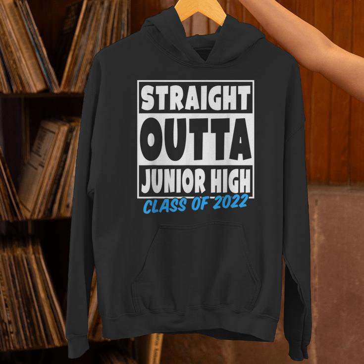 Straight Outta Junior High School Graduation Class Of 2022 Unisex Hoodie