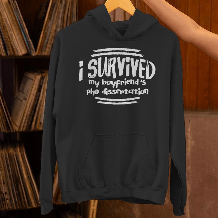 I Survived Boyfriends PhD Dissertation Doctorate Graduation Unisex Hoodie