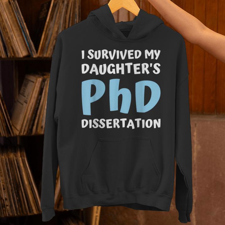 i Survived My Daughters Phd Dissertation College Graduation Unisex Hoodie