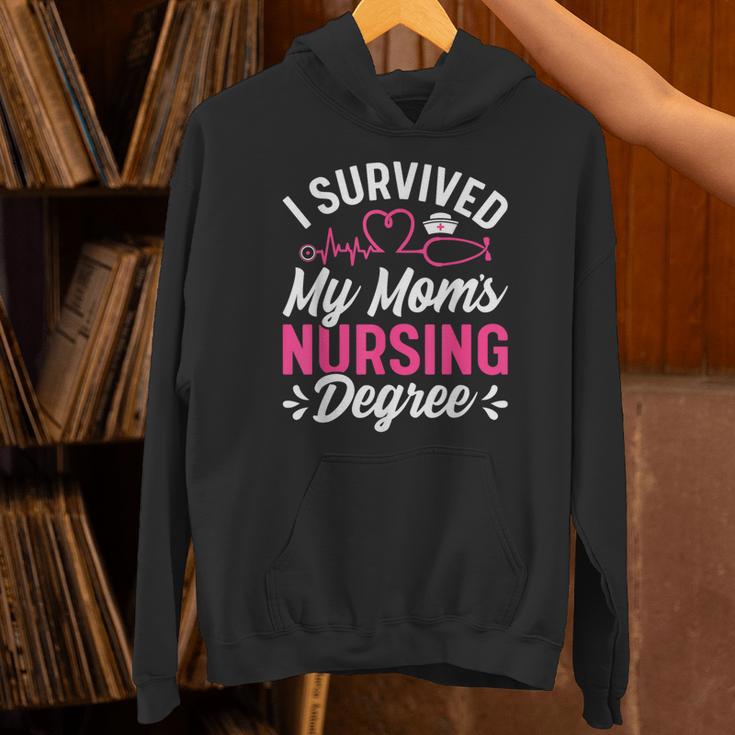 I Survived My Mom's Nursing Degree Nurse Graduation Unisex Hoodie