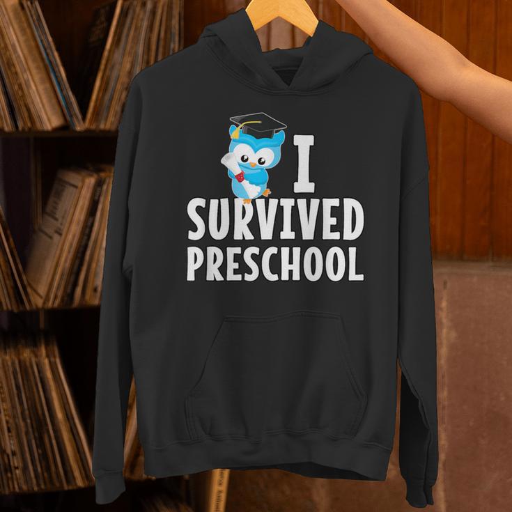 I Survived PreSchool Graduation Kids Owl Grad Shirt Unisex Hoodie