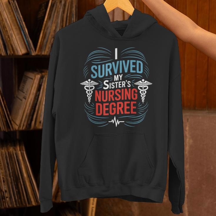 I Survived My Sister'S Nursing Degree Sis Nurse Graduation Unisex Hoodie