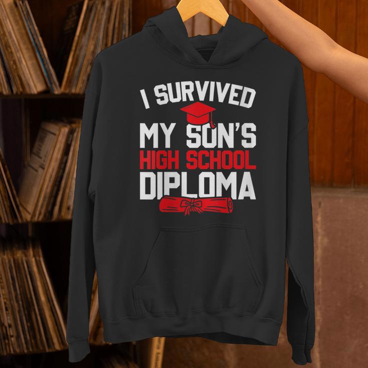I Survived My Son's High School Diploma Graduation Unisex Hoodie