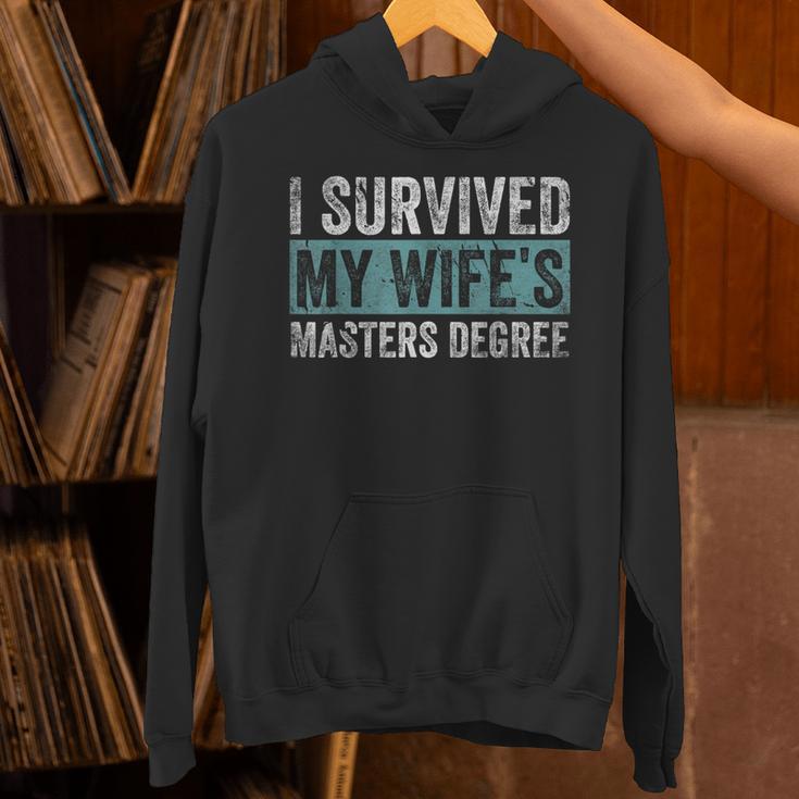 I Survived My Wife's Masters Degree Graduation Friends Unisex Hoodie