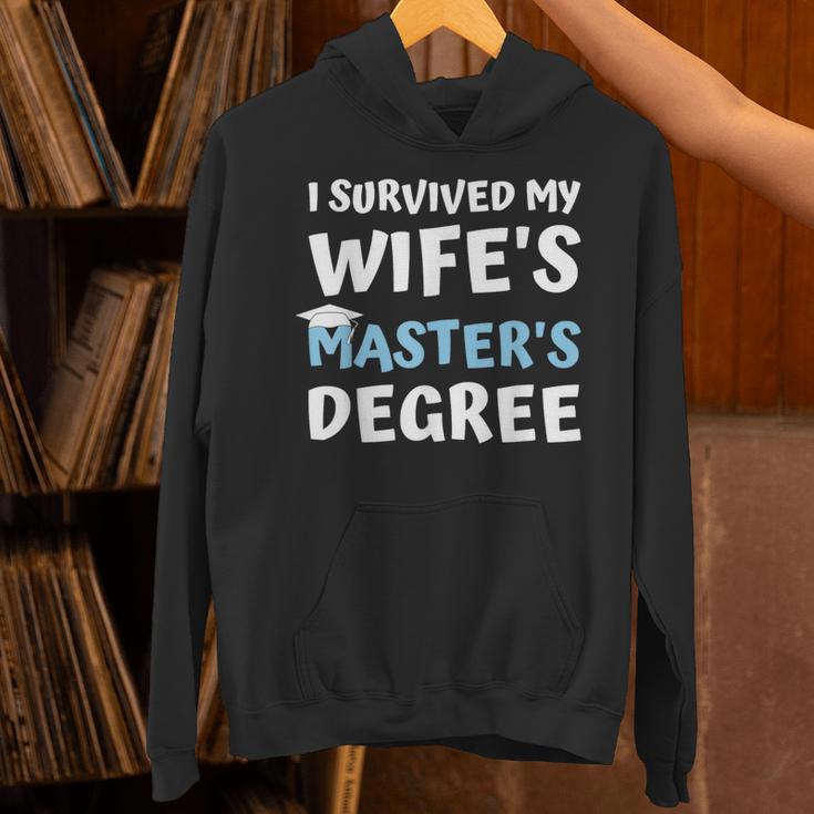 i Survived My Wifes Masters Degree MBA College Graduation Unisex Hoodie