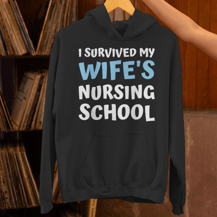 i Survived My Wifes Nursing School Degree Graduation Party Unisex Hoodie