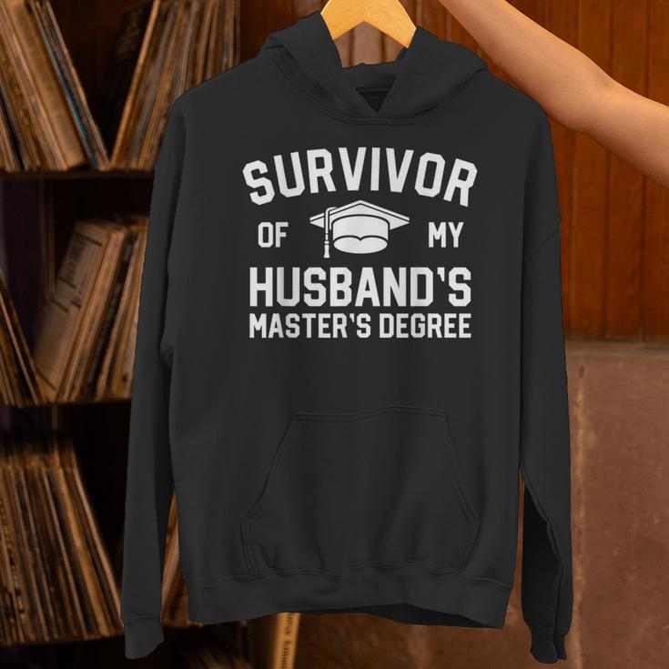 Survivor Of My Husbands Masters Degree Graduation Wife Unisex Hoodie