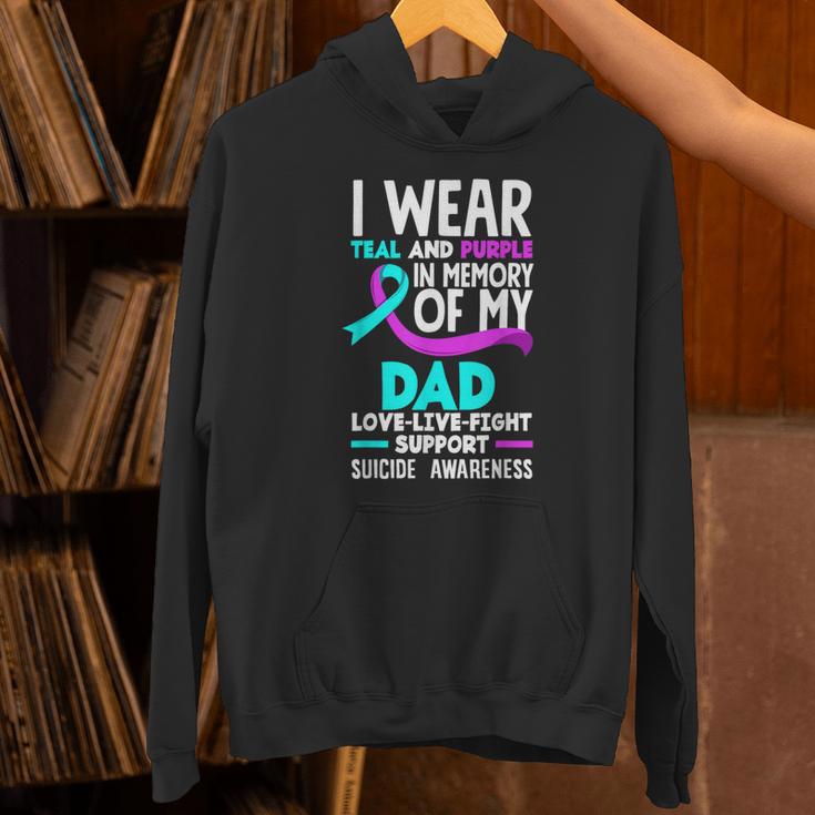 Teal & Purple In Memory Of My Dad Suicide Prevention Unisex Hoodie Teal & Purple In Memory Of My Dad Suicide Prevention Unisex Hoodie