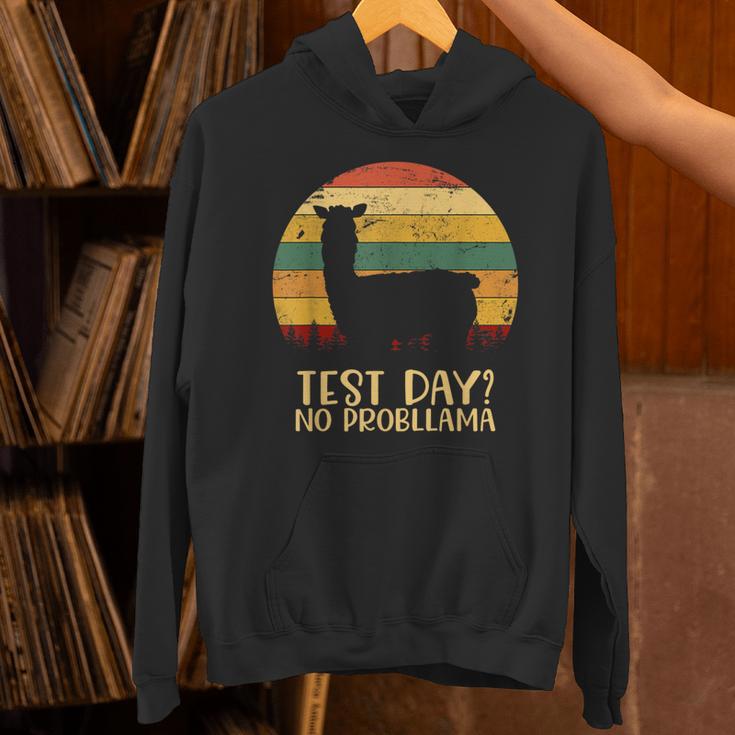 Test Day No Probllama Silhouette Teacher Student Graduation Unisex Hoodie
