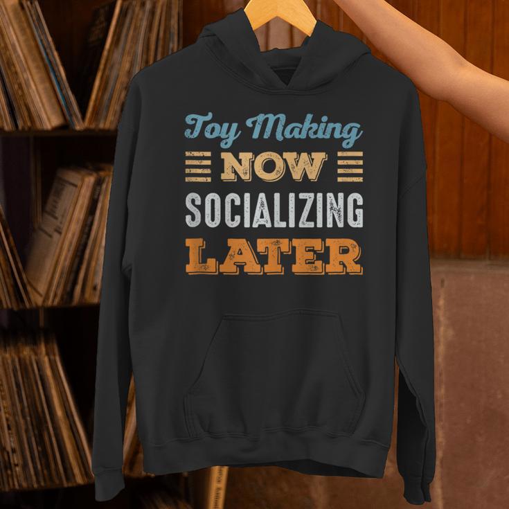 Toy Making Now Minimal Socializing Introvert Vintage Unisex Hoodie Toy Making Now Minimal Socializing Introvert Vintage Unisex Hoodie