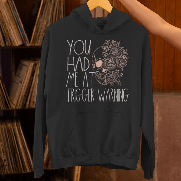Trigger Warning Dark Romance Reader Smut Spicy Book Merch Unisex Hoodie