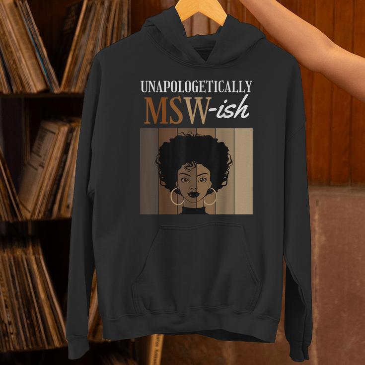 Unapologetically MSW-Ish Student Graduation Afro Unisex Hoodie