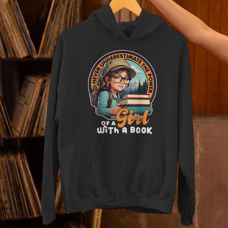 Never Underestimate The Power Of a Girl With a Book Reading Unisex Hoodie