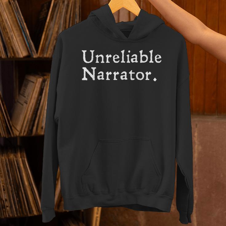 Unreliable Narrator Literary Book Author Bookworm Writer Unisex Hoodie Unreliable Narrator Literary Book Author Bookworm Writer Unisex Hoodie
