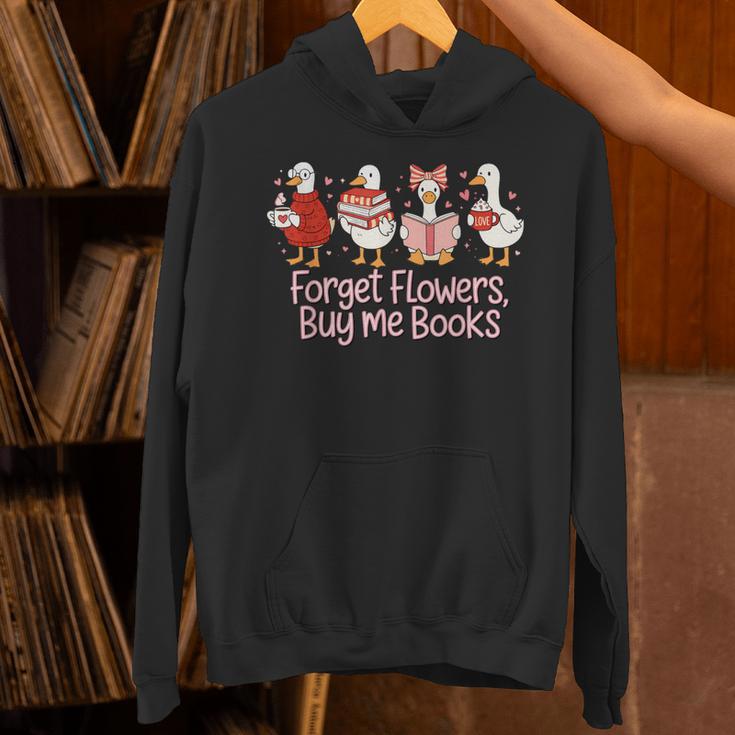 Valentine Cozy Goose Bookish Forget Flowers Buy Me Books Unisex Hoodie Valentine Cozy Goose Bookish Forget Flowers Buy Me Books Unisex Hoodie