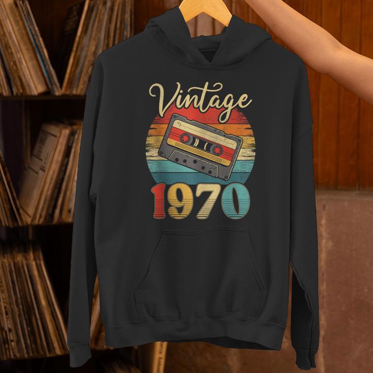 Vintage 1970 Retro Cassette Tape 70s Born Nostalgia Birthday Unisex Hoodie