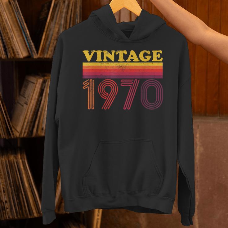 Vintage 1970 Retro Style 70's Born Nostalgia Vibes Birthday Unisex Hoodie