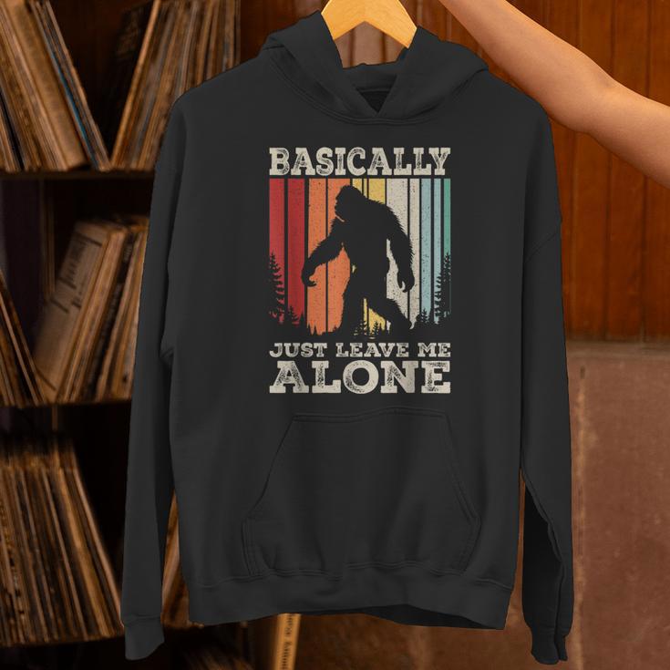 Vintage Basically Just Leave Me Alone Bigfoot Introverts Unisex Hoodie Vintage Basically Just Leave Me Alone Bigfoot Introverts Unisex Hoodie